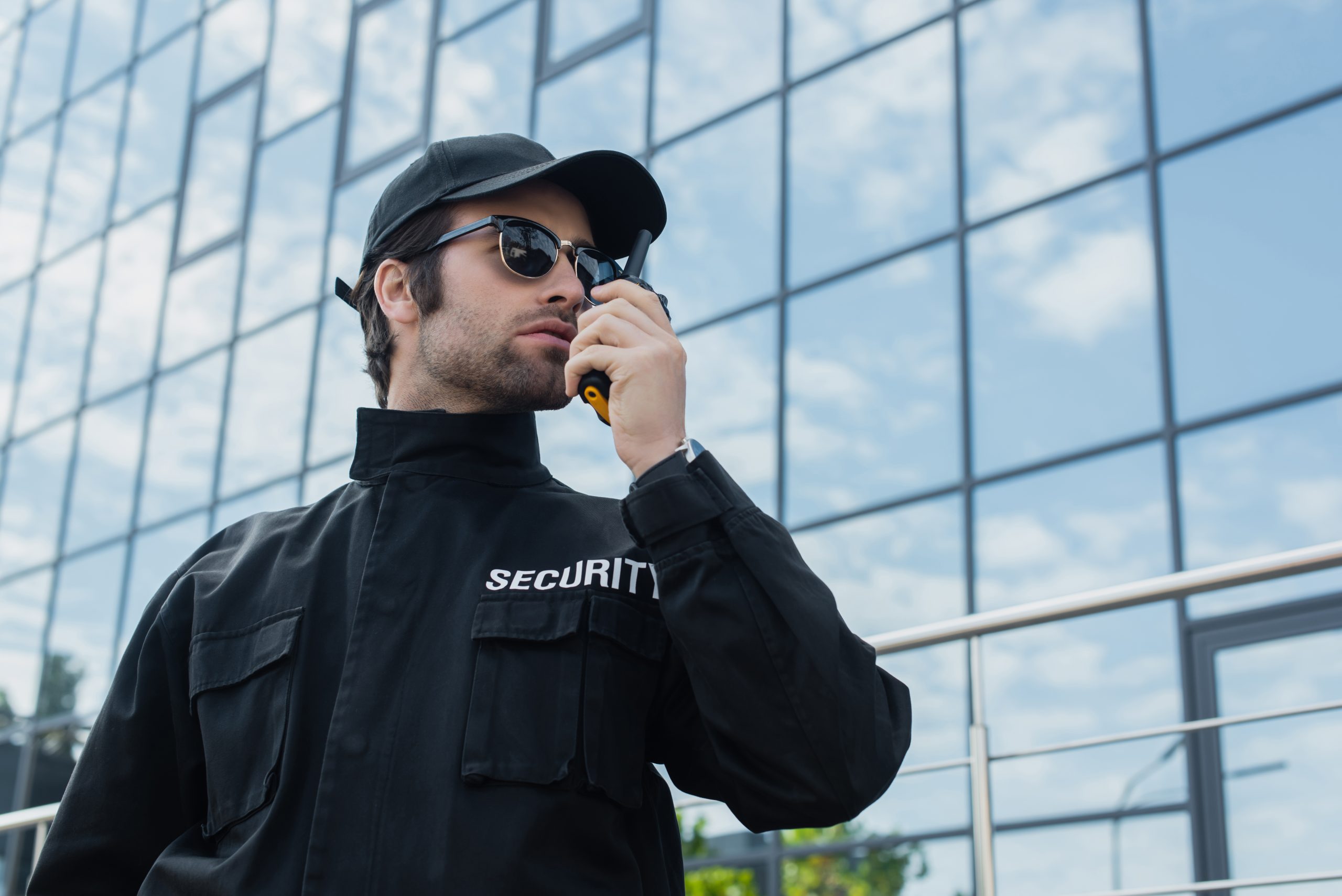 security man in sunglasses